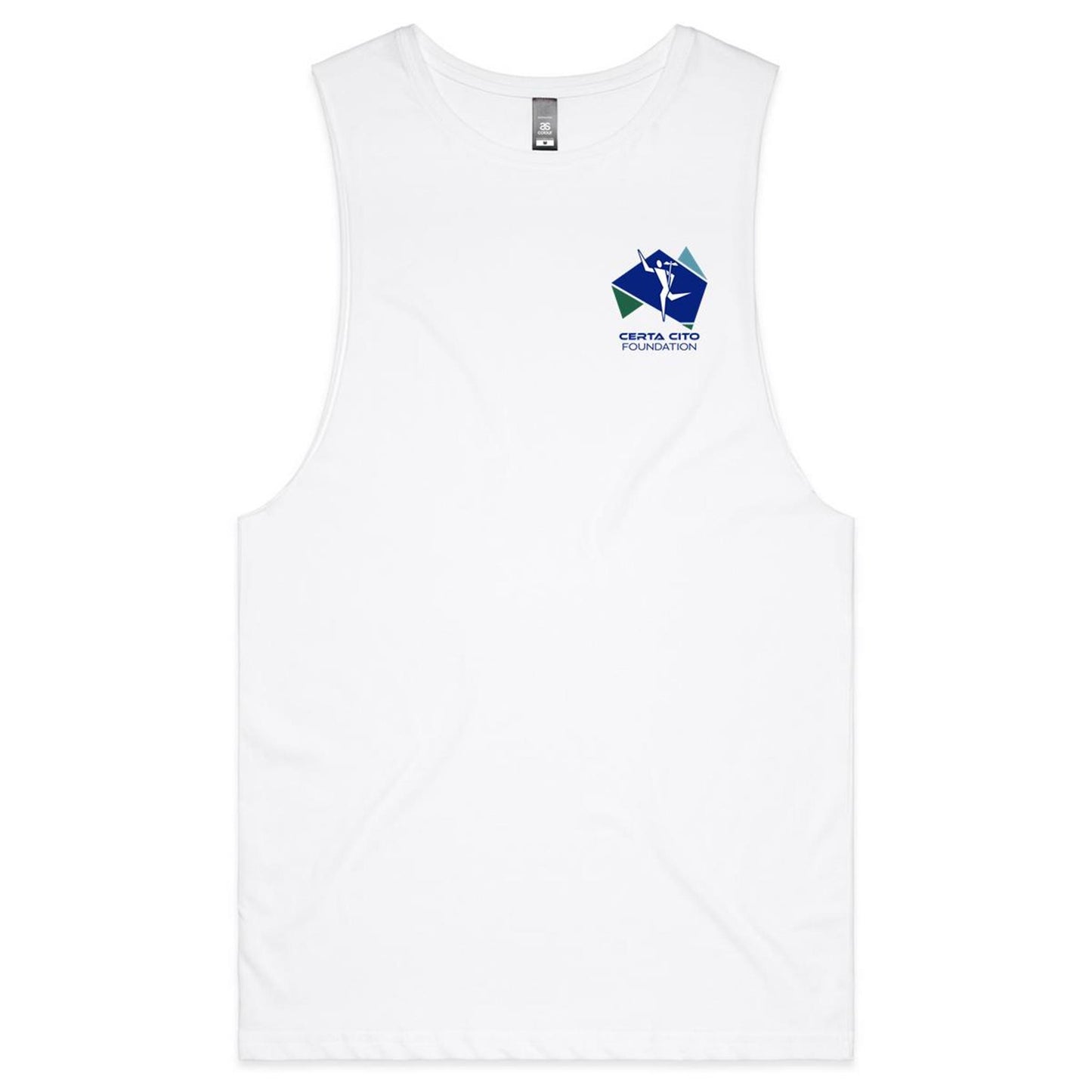 White Men's Tank Top - Colour Pocket Logo