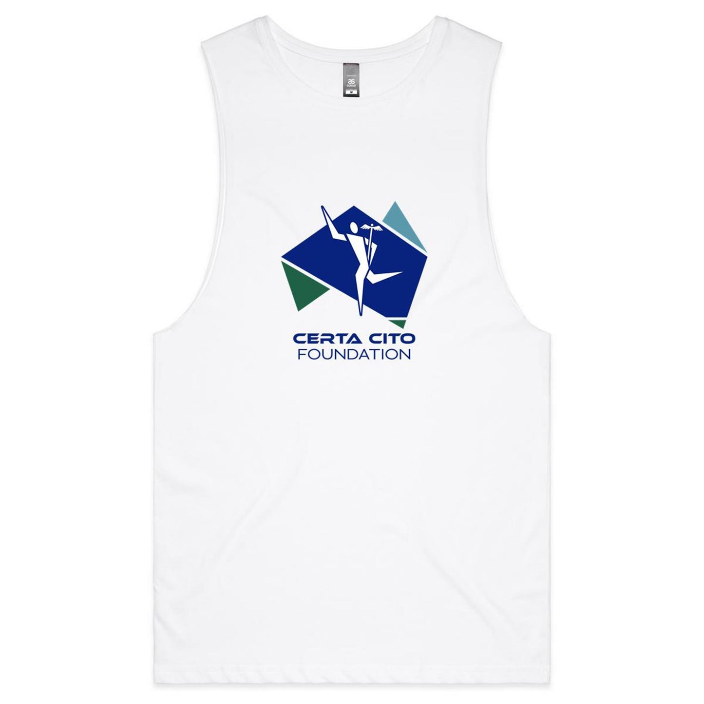 White Men's Tank Top - Large Logo